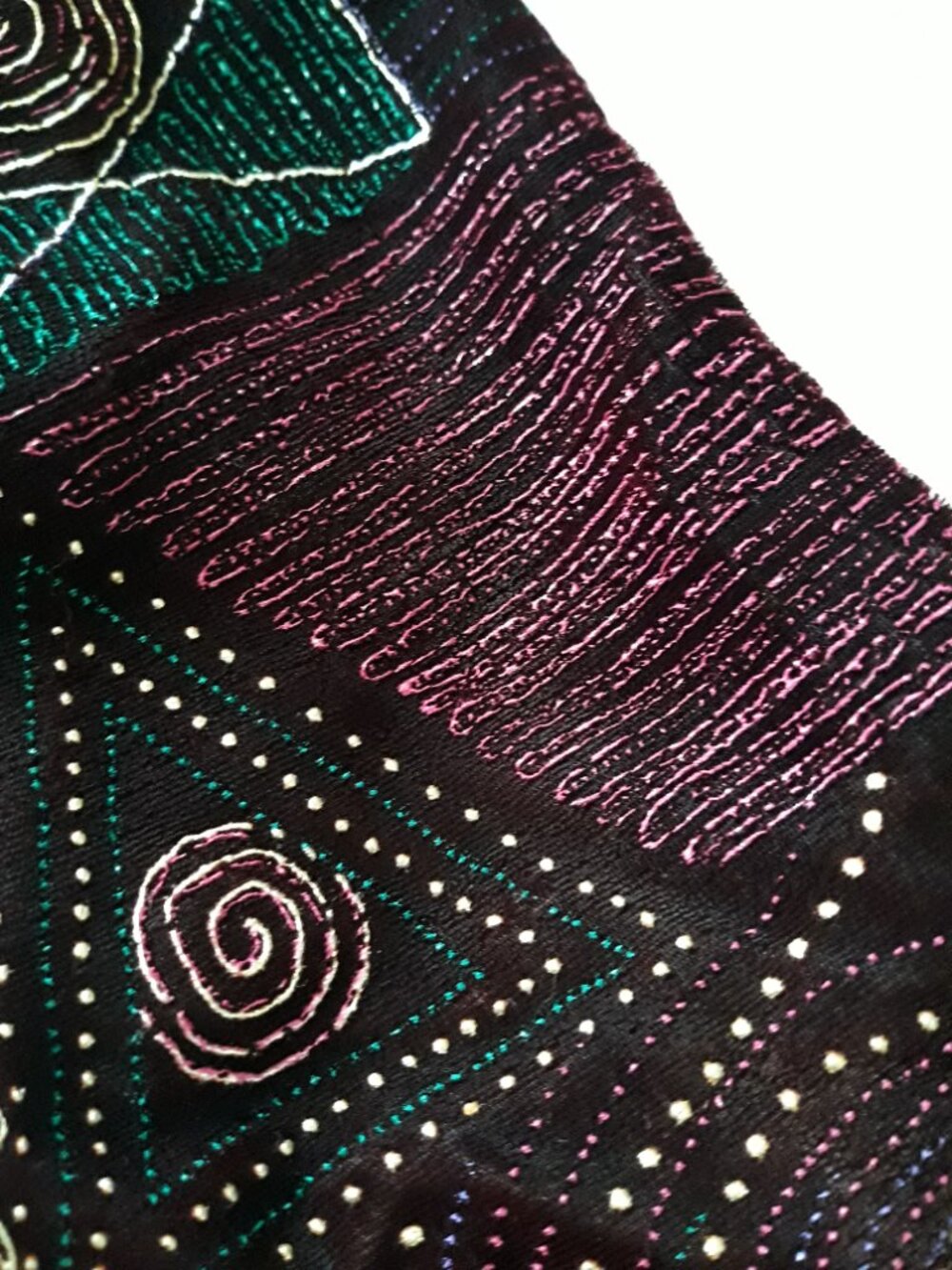 Vintage Velvet Bolero Jacket Metallic Embroidered Embellished Party Western - Picture 6 of 8